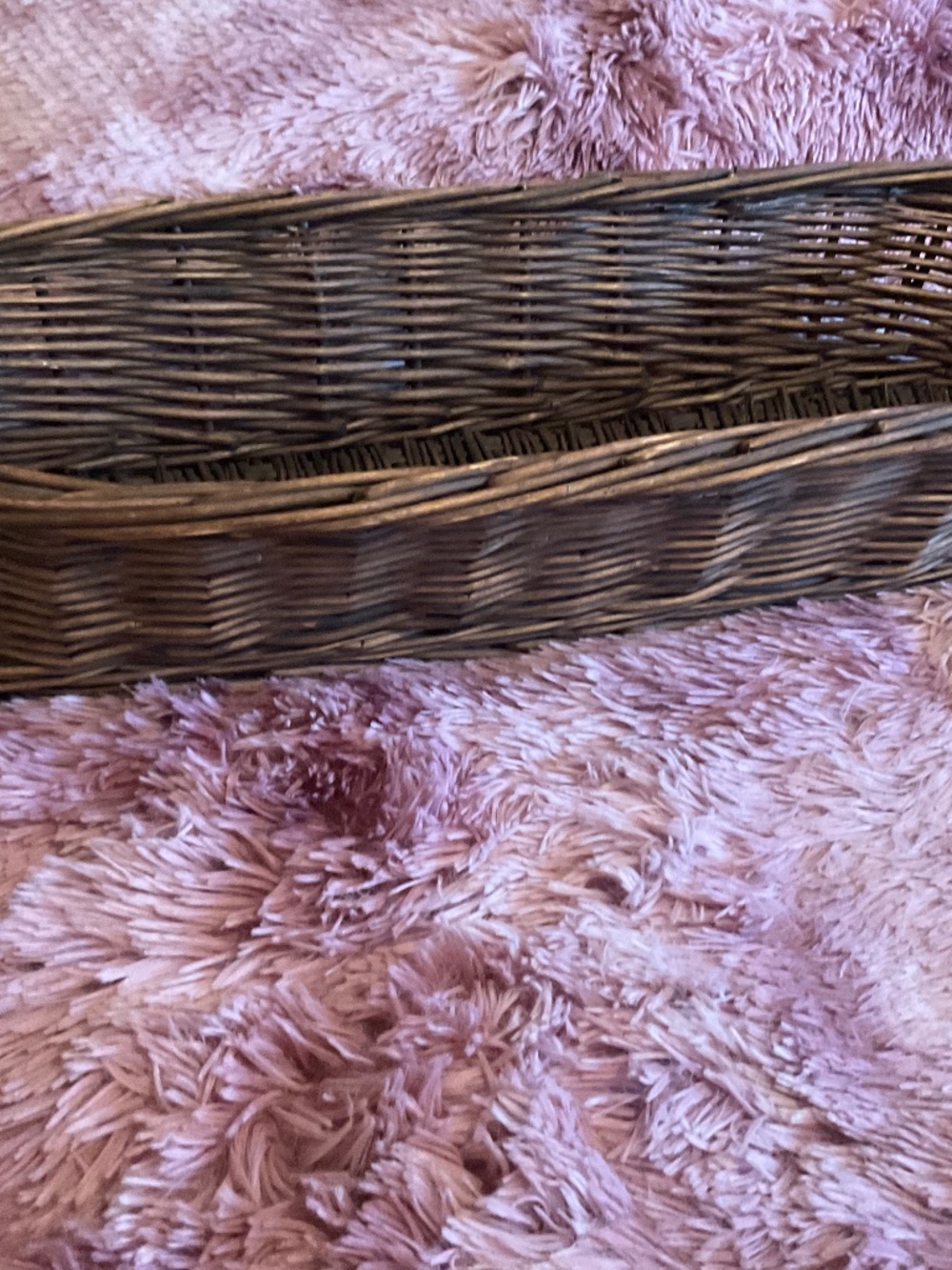 Long Narrow Wicker Basket 21"Long